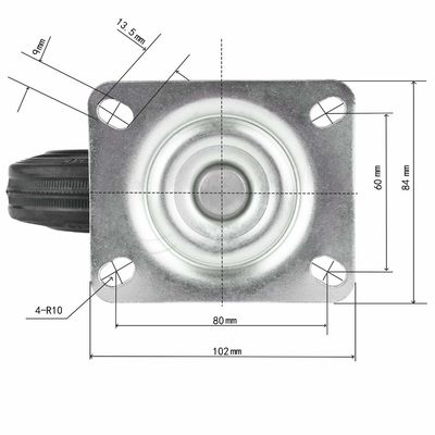 3 " 4 " 5 " 6 " 8 اینچ چرخ های لاستیکی ، چرخ های لاستیکی فولادی اصلی OEM ODM
