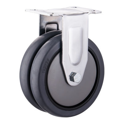 چرخ های TPR 75mm 100mm 125mm PU چرخ دوگانه صنعتی