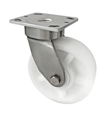 سفید PA Caster 304 فولاد ضد زنگ چرخ های caster سنگین 400KG-600KG ظرفیت بار